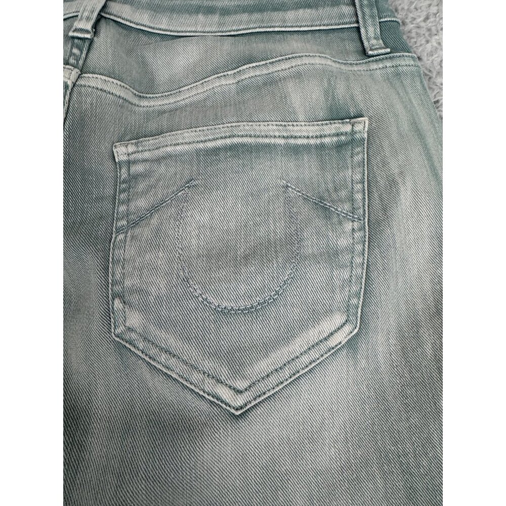 True Religion Womens Green Denim Shorts Sz 26 Cotton/Elastane NWT Made in Italy - Picture 4 of 16
